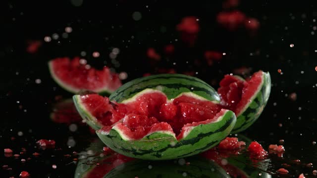 Óriási dinnyékkel dobálták meg a színpadi színészeket, nem győztek elugrálni az óriás gyümölcsök elől